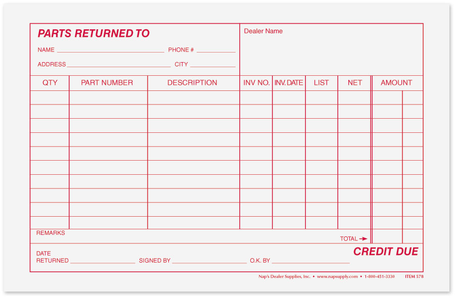 Customizable Product Return Form Template