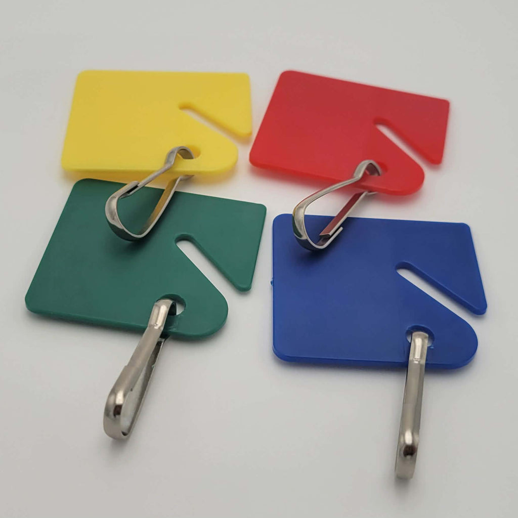 Slotted Plastic Key Tags - Pack of 20
