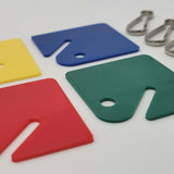 Slotted Plastic Key Tags - Pack of 20