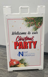 Signicade Deluxe A-Frame Sidewalk Sign – Includes (2) 24" x 36" Corrugated Plastic Signs – White or Black Frame