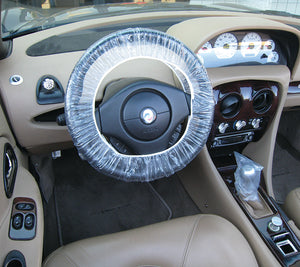 Disposable Plastic Steering Wheel Covers - 250 Count