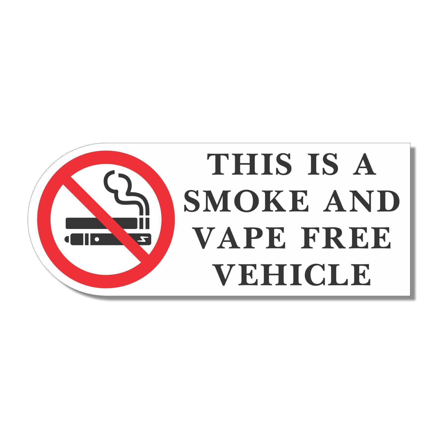 Static Cling - Smoke and Vape Free Vehicle - NapSupply.com Nap Supply Static Cling - Smoke and Vape Free Vehicle - NapSupply.com Nap Supply