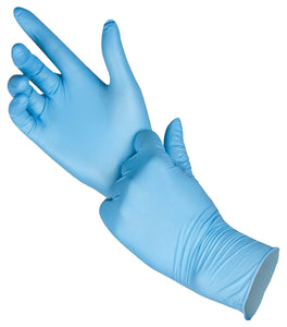 Blue Vinyl Gloves - Powder Free - Box of 100