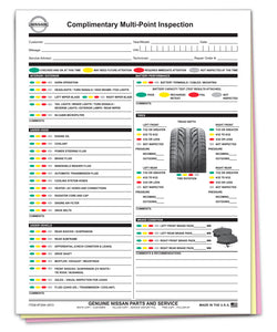 Multi-Point Inspection Forms-Nissan - Pack of 250