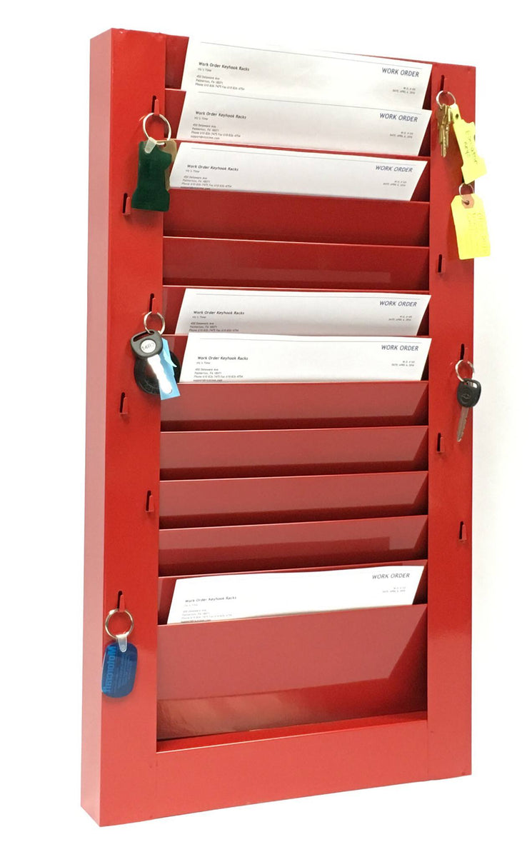 Work Order Holder Rack with Key Hooks - 12 Slots - NapSupply.com – Nap ...