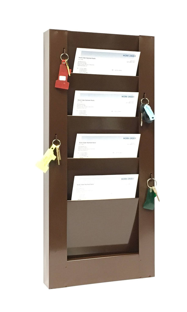 Work Order Rack Holders with Key Hooks - 6 Slots, 14