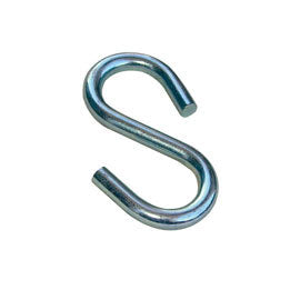 2" Zinc-Plated Steel S-Hooks - Pack of 100