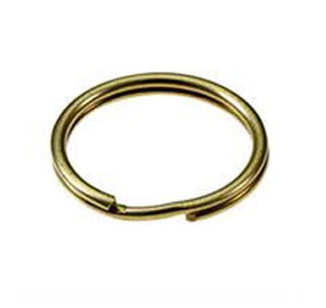 1" Split Key Ring - Brass Plated Steel - Pack of 10