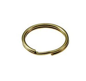 3/4 " Split Key Ring - Brass Plated Steel - Pack of 10