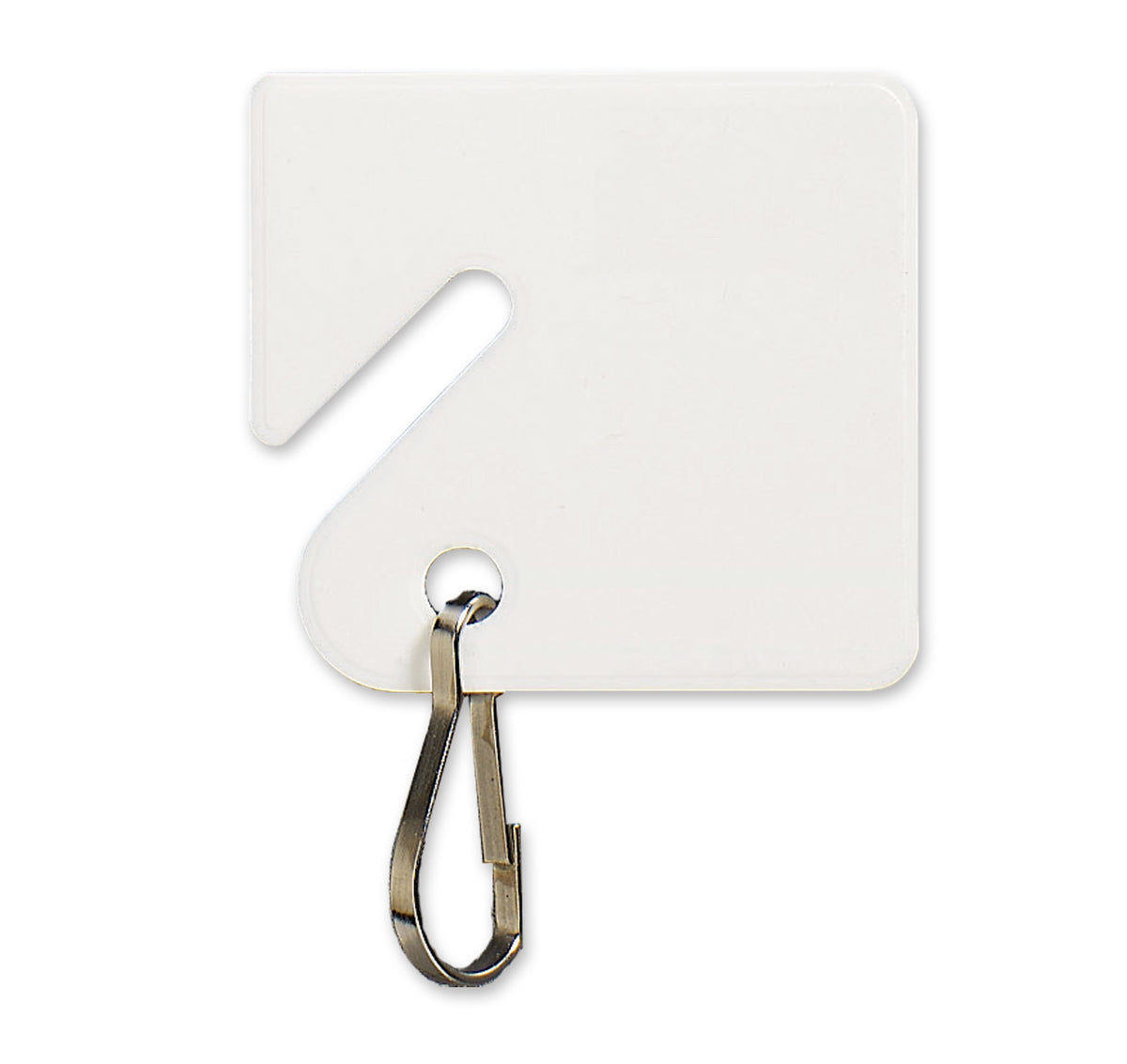 White Blank Slotted Rack Key Tags