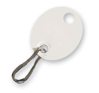 Blank White Oval Key Tag - Pack of 20