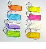 Multicolored Plastic Key Tag with Tang Ring - Minimum order 10