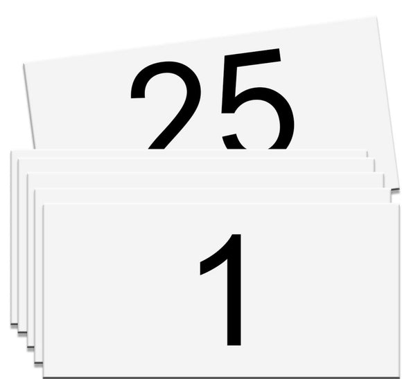Numbered Magnetic Rack/Shelf Label - Pack of 25