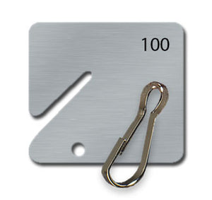 Numbered Slotted Aluminum Key Tags - Pack of 100