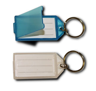 Plastic Key Tag with Open/Close Flap - Minimum order 10