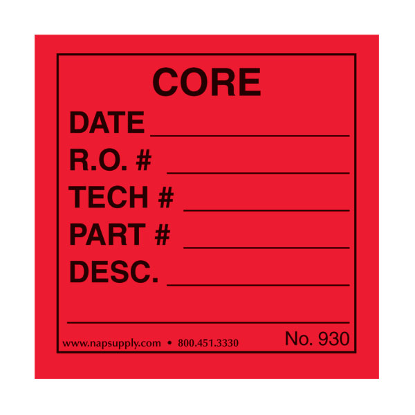 Service - Labels – Nap Supply