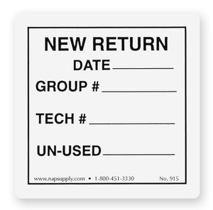 New Return Labels - White - Roll of 250